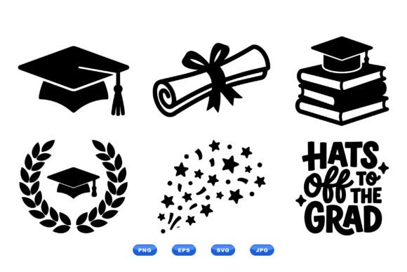 Graduation Cap SVG Clipart Graphic Crafts By DesignVectx