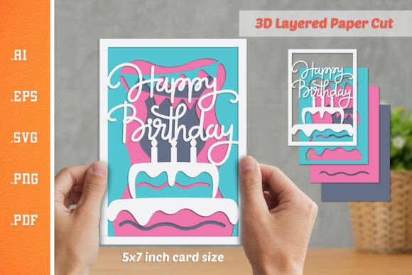 Happy Birthday - 3D Layered Paper Cut