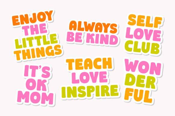 Hello Chunky Font PNG with transparent background - Preview 4