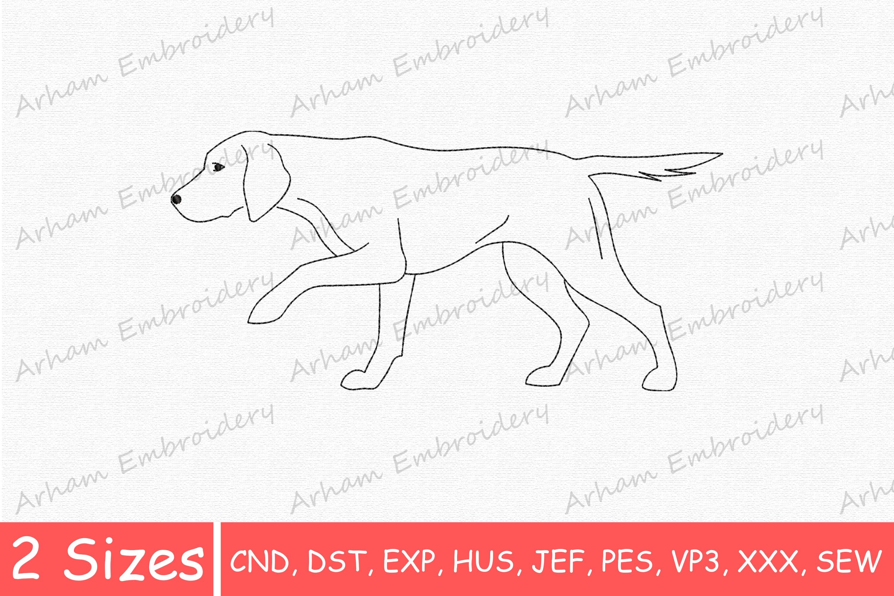 Hunting Dog Outline