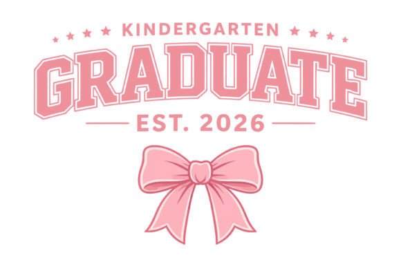 Kindergarten Graduate 2026 Design Gráfico Designs de Camisetas Por Design Station