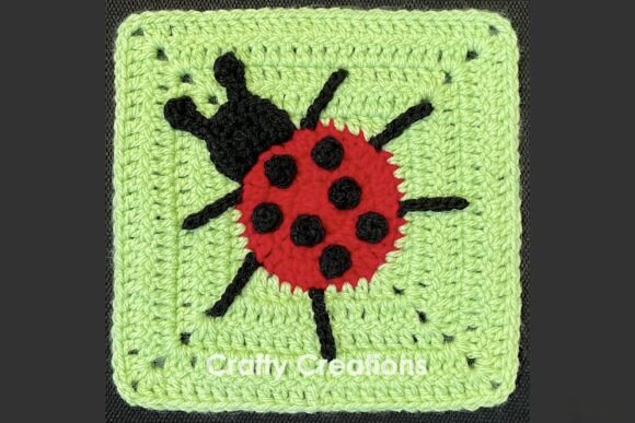 Ladybug Granny Square Crochet Pattern