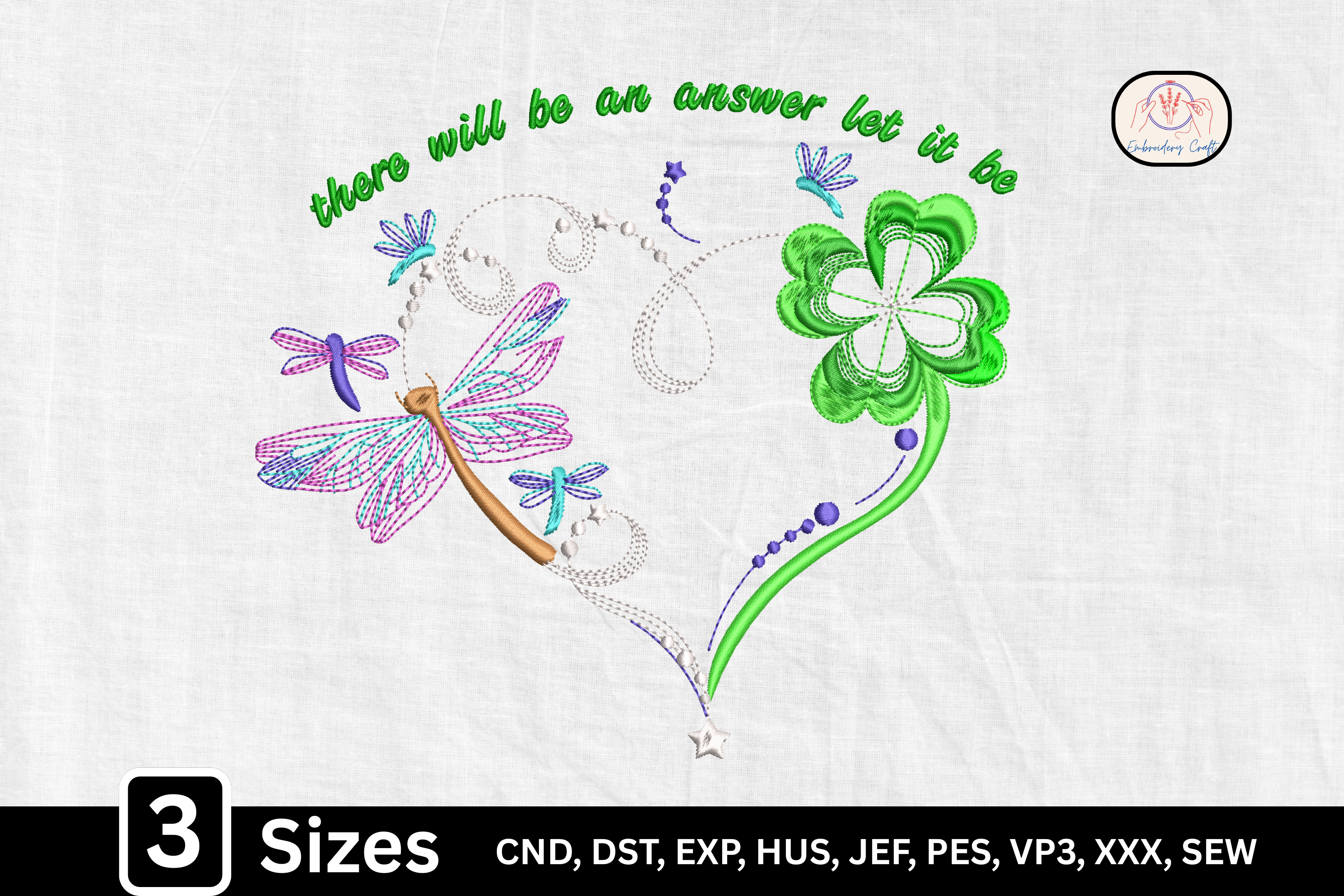 Let It Be Dragonfly Shamrock
