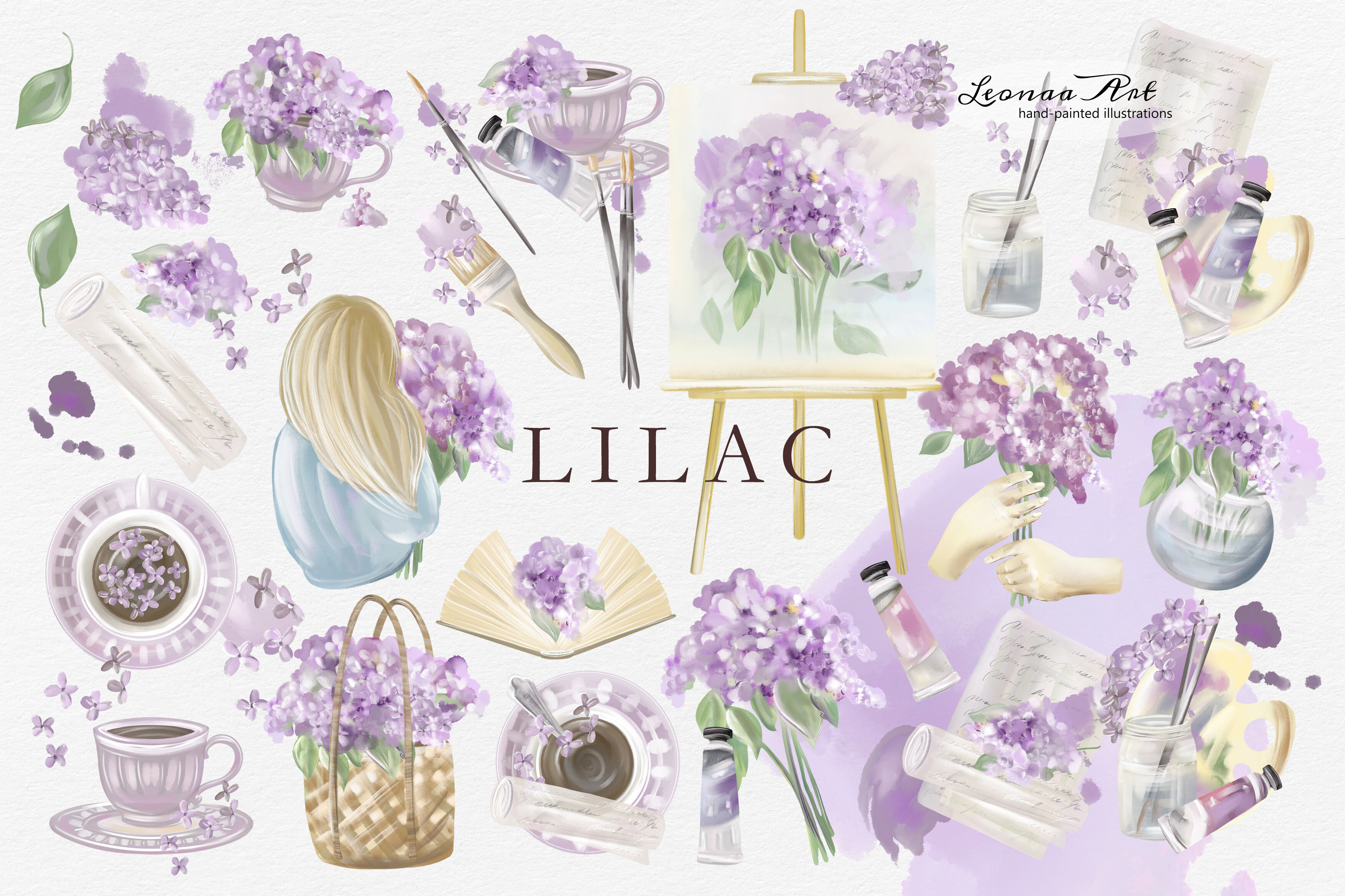 Lilac Graphic by Leonaa art · Creative Fabrica