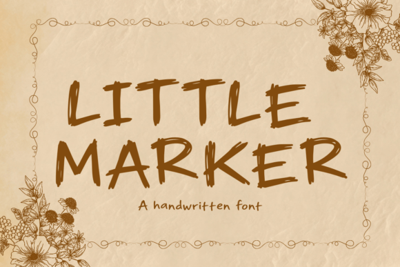 Little Marker Font PNG with transparent background - Preview 1