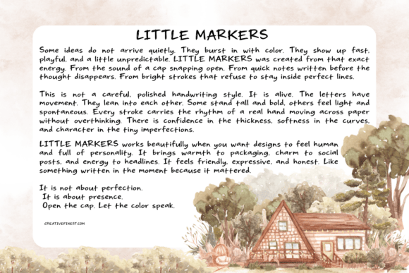 Little Marker Font PNG with transparent background - Preview 2