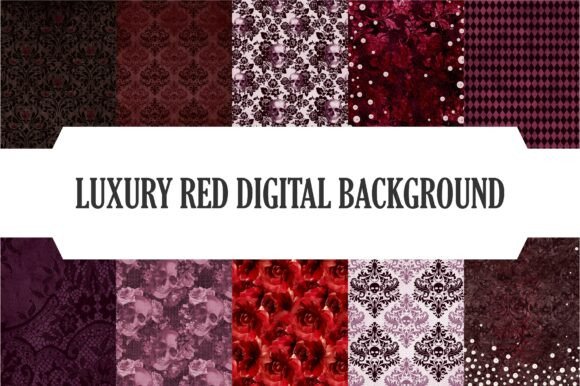 Luxury Red Digital Background Graphic by reyrairui · Creative Fabrica