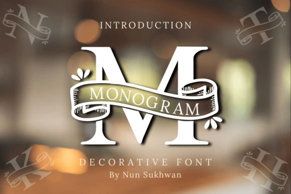 Preview specimen of Monogram decorative font