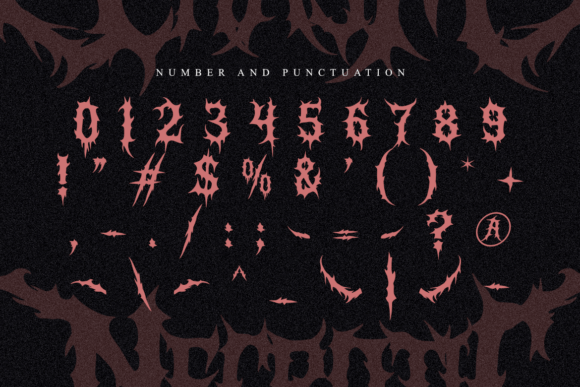 Necrotic Chasm Font PNG with transparent background - Preview 3
