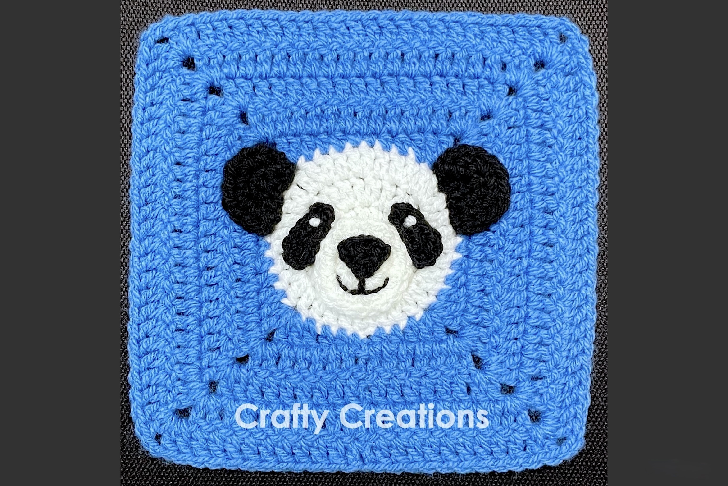 Panda Granny Square Crochet Pattern