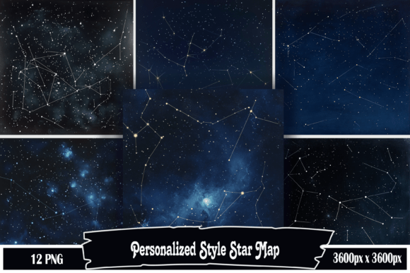 6 Personalized Star Map Designs & Graphics