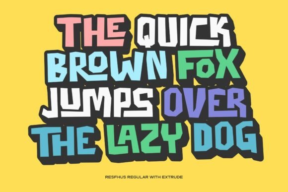 Resfhus Font PNG with transparent background - Preview 4