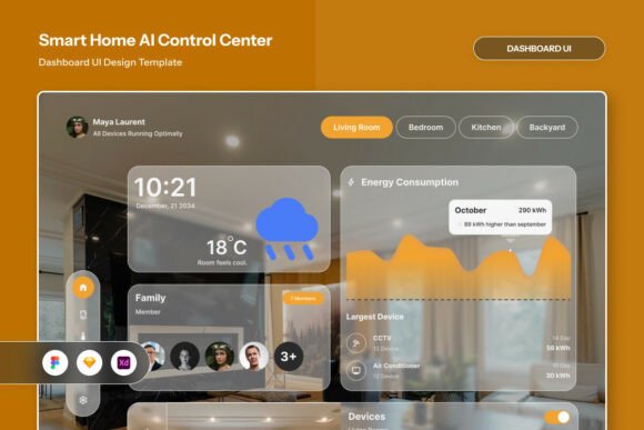 Smart Home AI Control Center UI