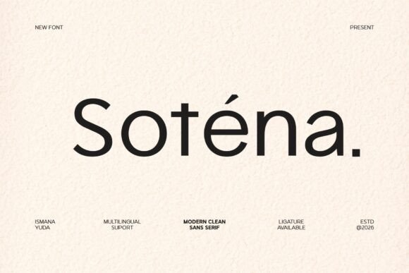 Sotena Sans Serif Font By ismanayuda