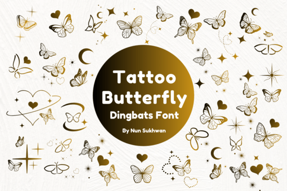 Tattoo Butterfly Polices Dingbats Police Par Nun Sukhwan