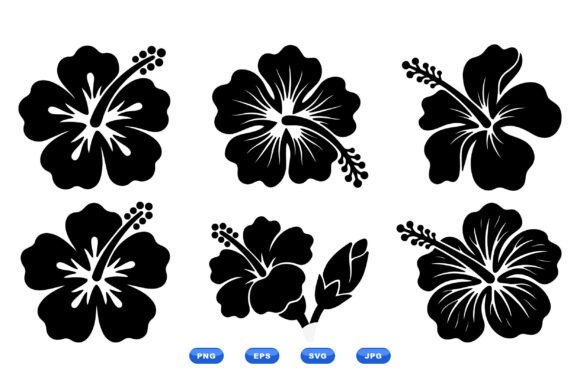 Tropical Hibiscus SVG Clipart
