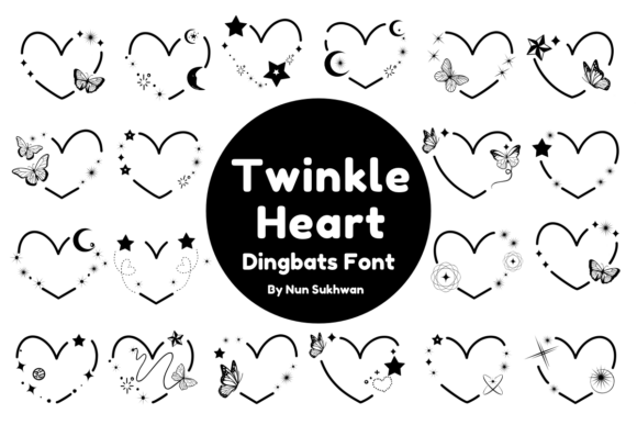 Preview of Twinkle Heart dingbat font
