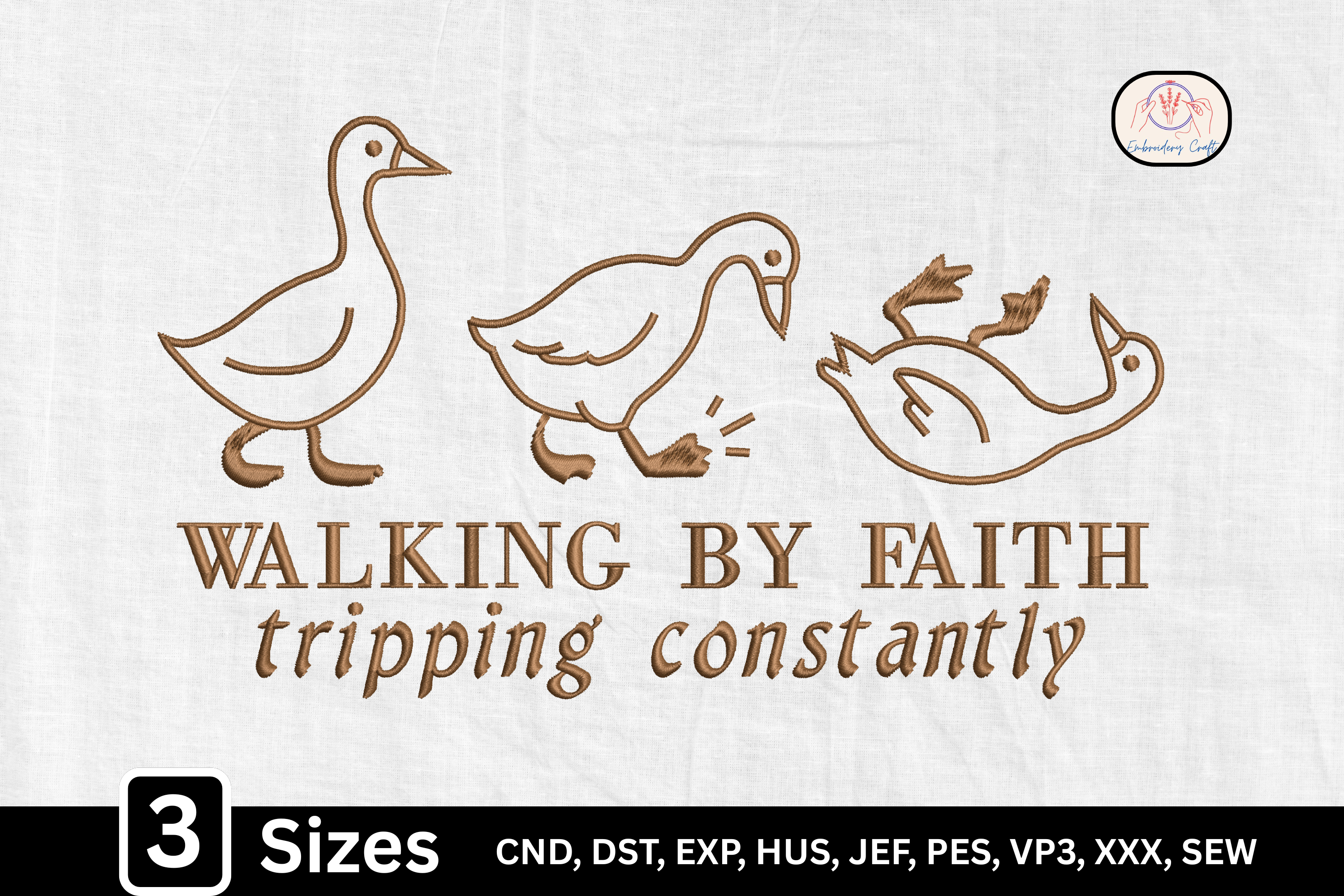 Walking by Faith Funny Christian Duck