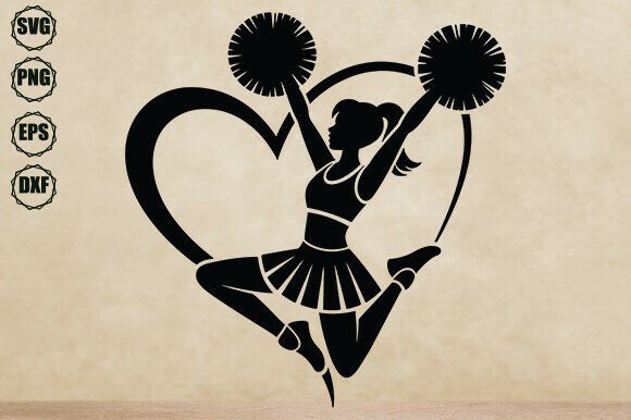 Cheerleader Svg, Cheer Svg Cut File Gráfico Artesanato Por RN Studio