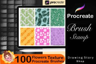 100 Flower Patterns Procreate Brushes Graphic by DrawingStoryShop ...