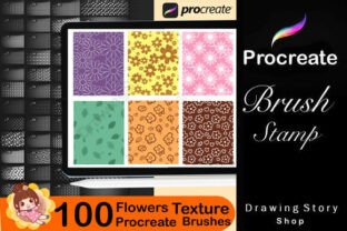 100 Flower Patterns Procreate Brushes Graphic by DrawingStoryShop ...