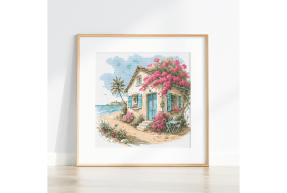 Beach Cottage Cross Stitch Pattern