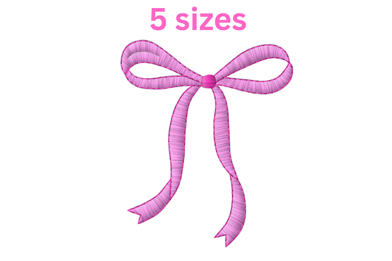 Bow Embroidery Design