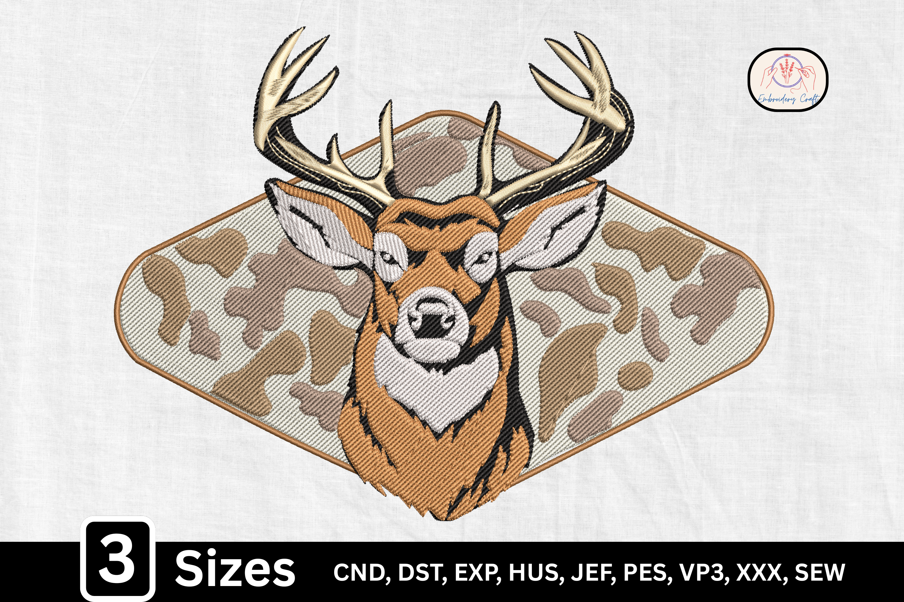 Buck Deer Head Camo Hunting
