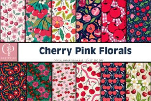 Cherry Blossoms Pattern Digital Paper Graphic by CozyPrint Studio Co ...