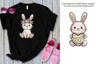 Cute Easter Bunny & Chick Clipart Bundle Graphic by SaraahCraft ...
