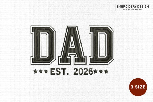DAD Embroidery Design