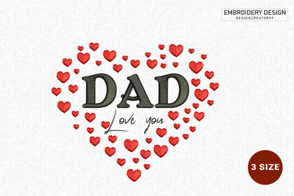 DAD Embroidery Design