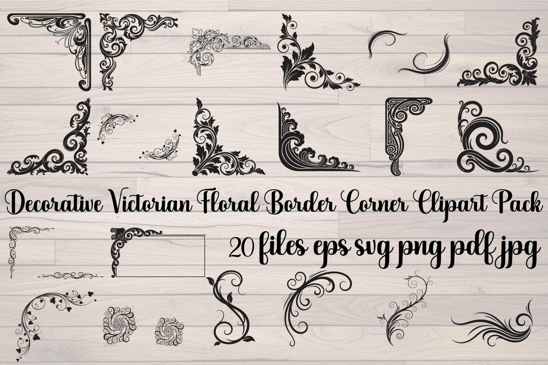 Decorative Victorian Floral Border