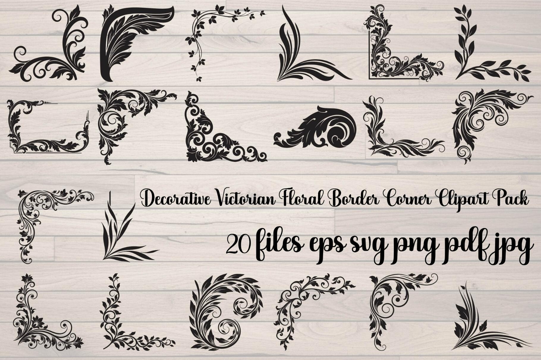 Decorative Victorian Floral Border