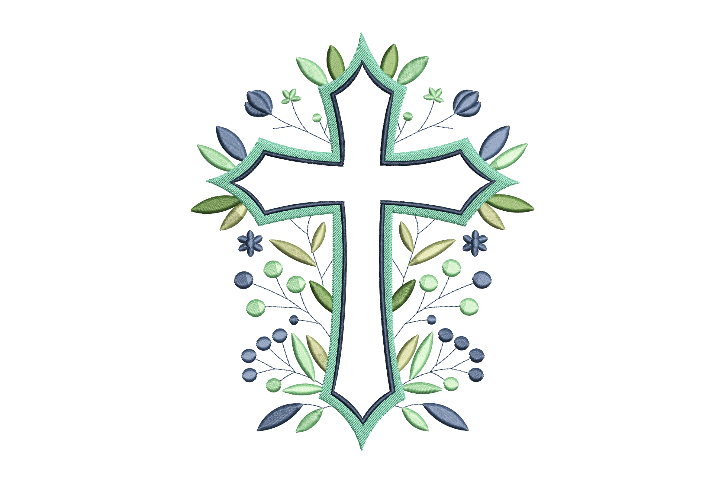 Elegant Floral Cross Motif