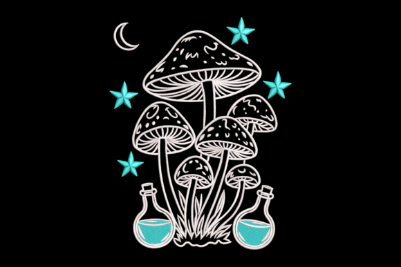 Enchanting Celestial Mushroom Forest