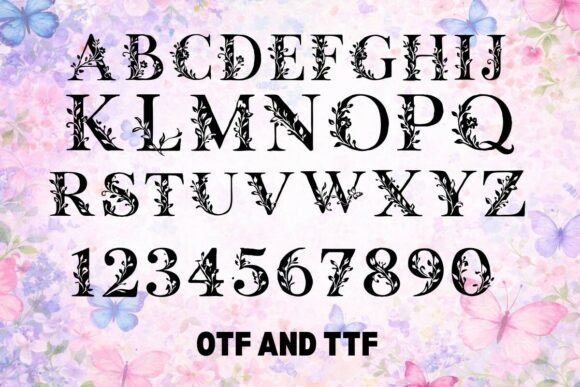 Floral Swirls Font - Preview 1