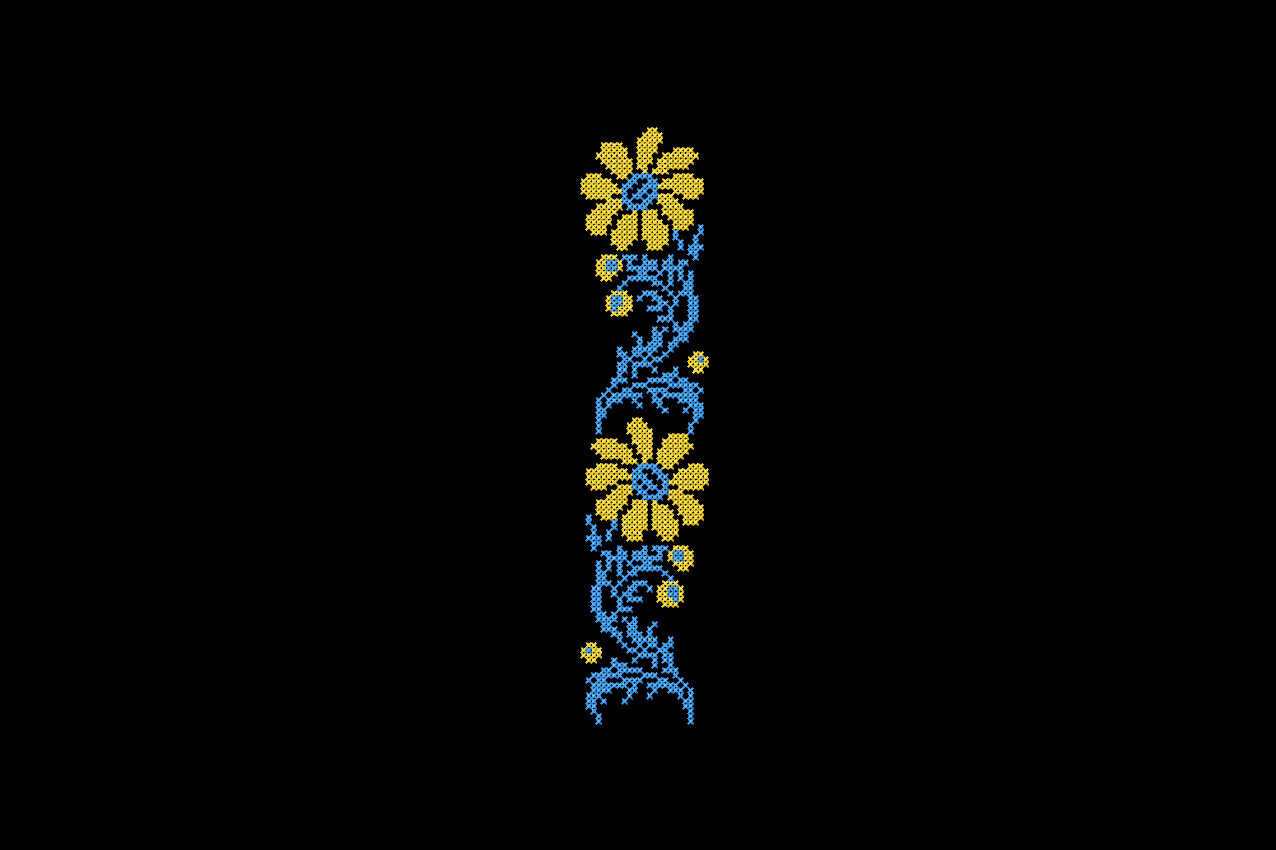 Flowers Cross Stitch Embroidery Pattern