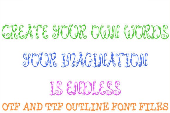 Grape Vine Whimsy Swirly Food Font - Preview 2