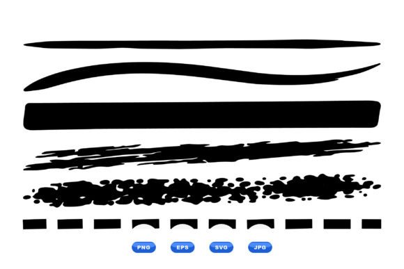 Grunge Brush Stroke Collection Gráfico Artesanato Por DesignVectx