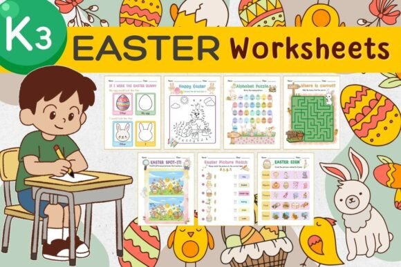 K3 Easter Fun Worksheet Pack