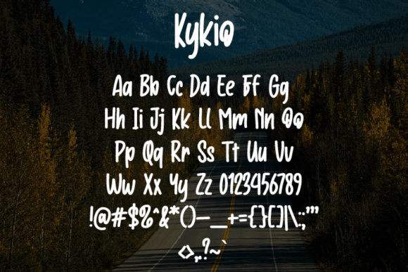 Kykio Font PNG with transparent background - Preview 1