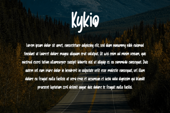 Kykio Font PNG with transparent background - Preview 2