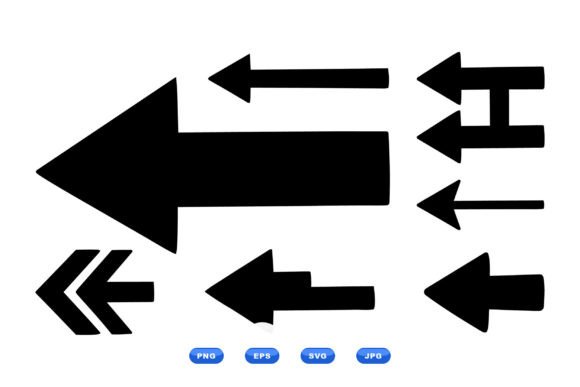 Left Arrow SVG Clipart Pack