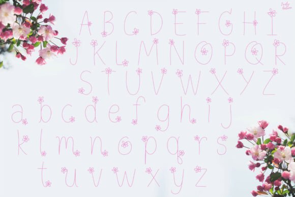 Little Flora Font PNG with transparent background - Preview 1