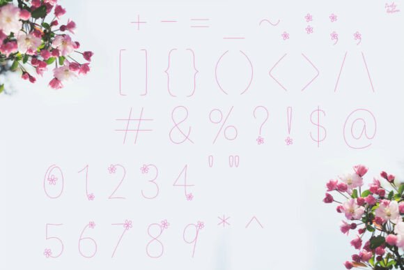 Little Flora Font PNG with transparent background - Preview 2