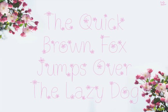 Little Flora Font PNG with transparent background - Preview 3