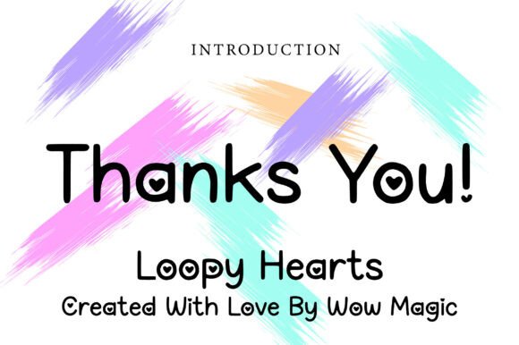 Loopy Hearts Font PNG with transparent background - Preview 2
