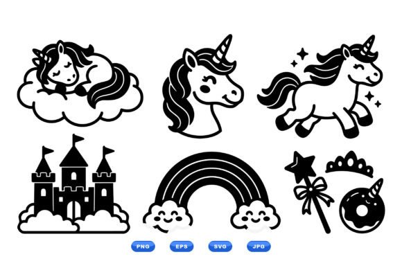 Magical Unicorn SVG Clipart