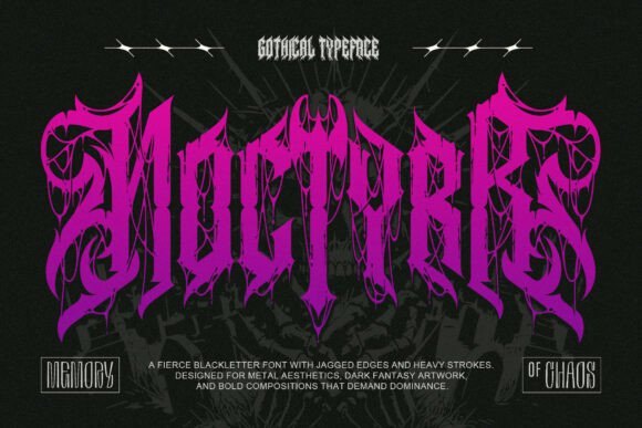 Noctyrr Blackletter Font By thomasaradea